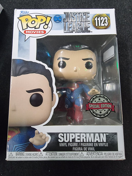 FUNKO POP DC JUSTICE LEAGUE SUPERMAN #1123 SPECIAL EDITION