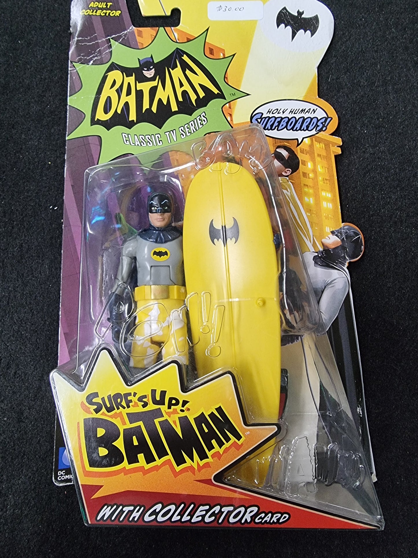 BATMAN CLASSIC TV SERIES SURF'S UP BATMAN FIGURE  WITH COLLECTORS CARD