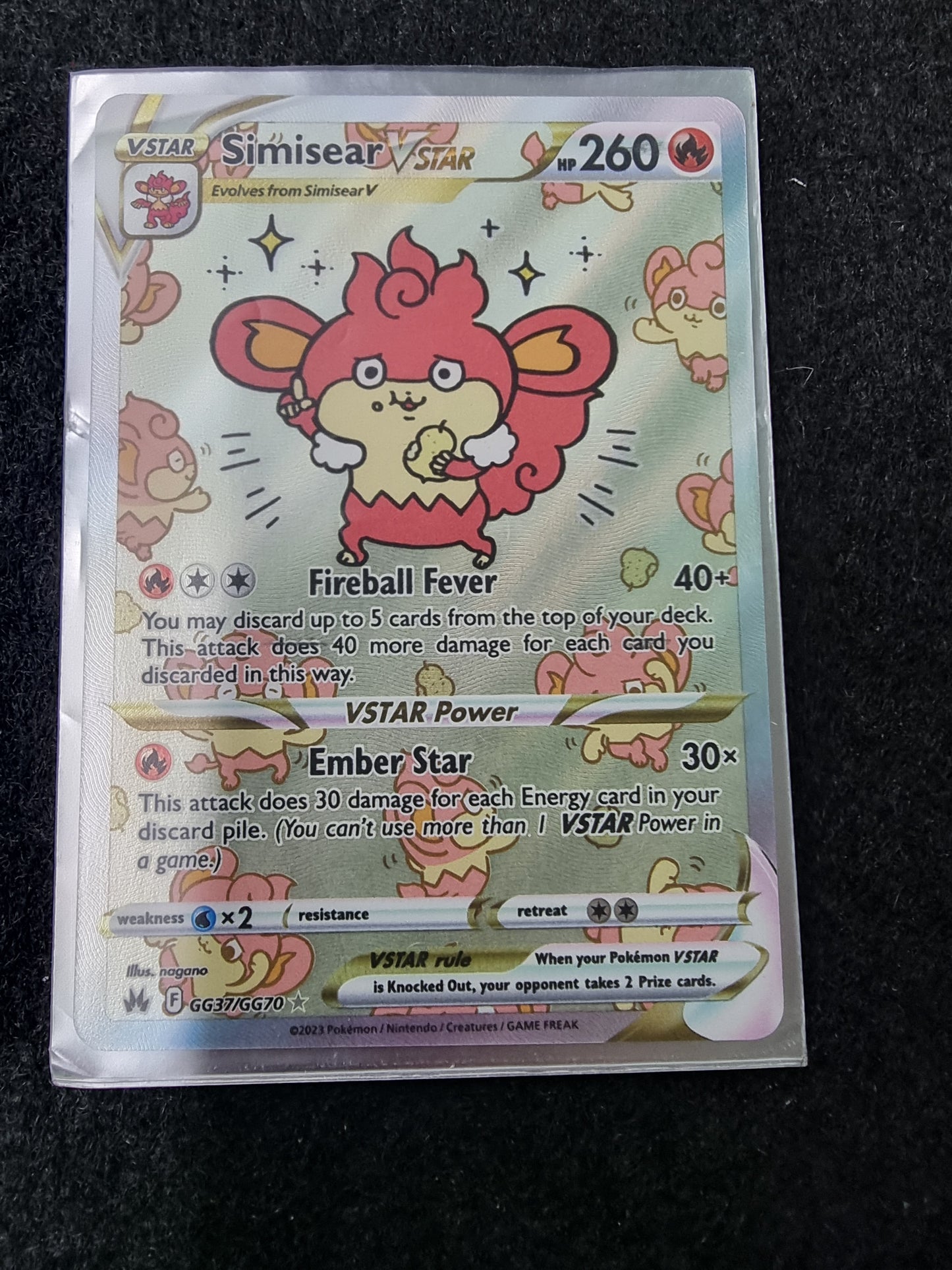 Pokemon Card Simisear VSTAR SAR 248/172 VSTAR Universe