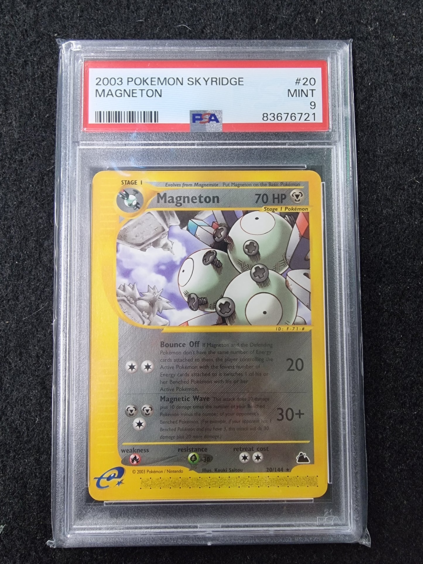 2003 Pokemon Skyridge - Magneton Rev.Foil #20 PSA 9 MINT