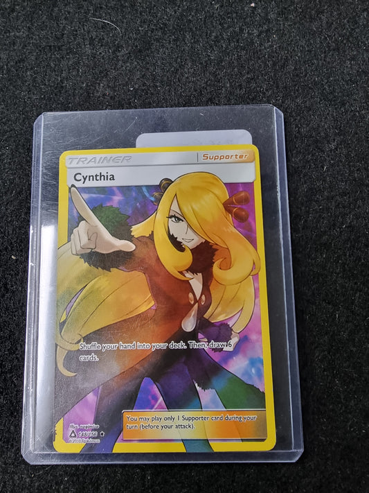 Pokemon Card Full Art Cynthia 2018 Ultra Prism Sun & Moon Holo 148/156