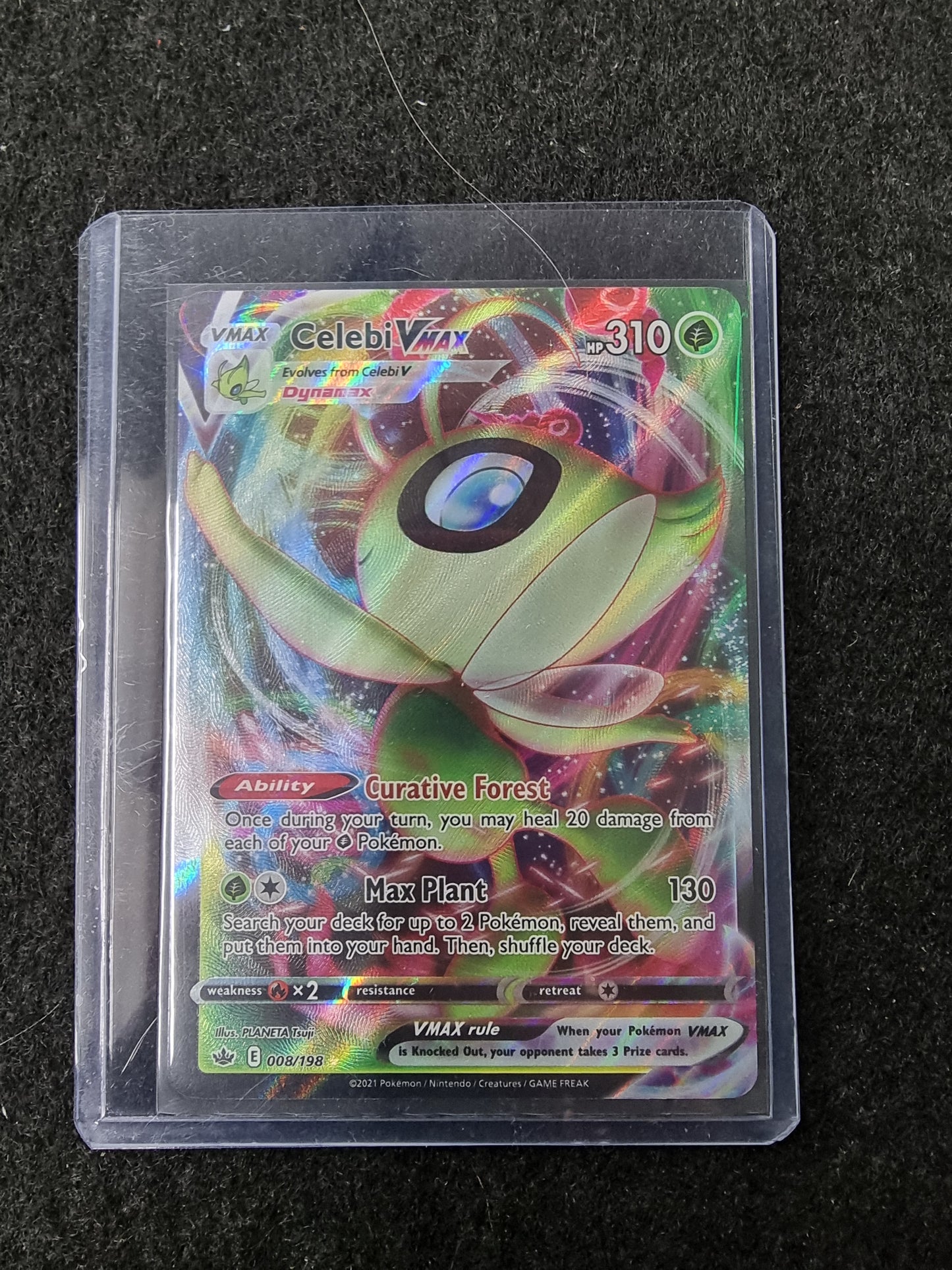 Pokemon TCG - Celebi VMAX - 008/198 Chilling Reign - Ultra Rare Full Art