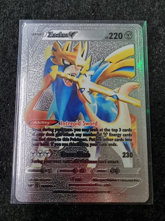 Pokemon Zacian V Silver Foil Fan Art #138/202 220HP