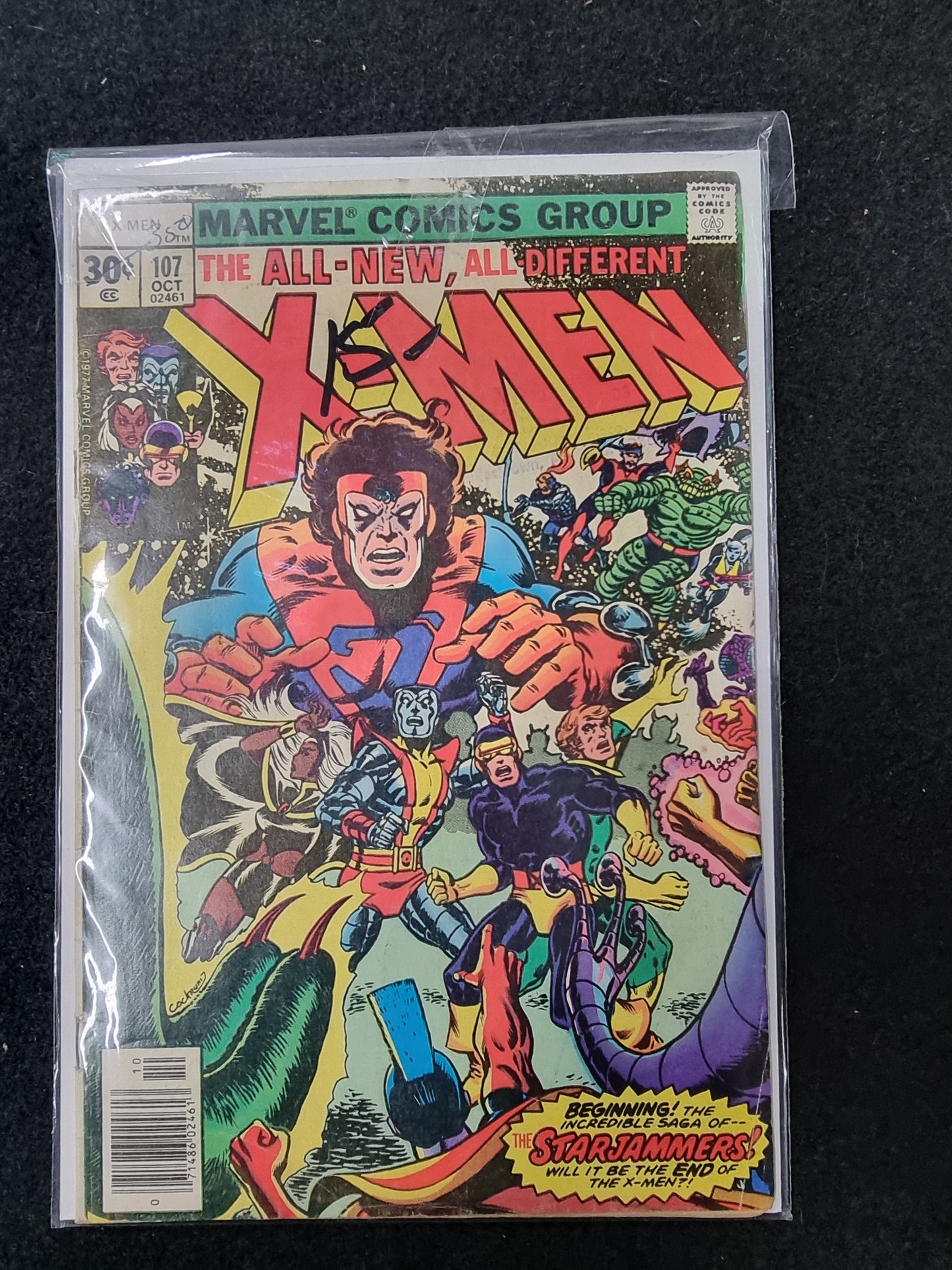 X-MEN #107 - OCT. 1977 - 1st FULL APPEARANCE OF STARJAMMERS