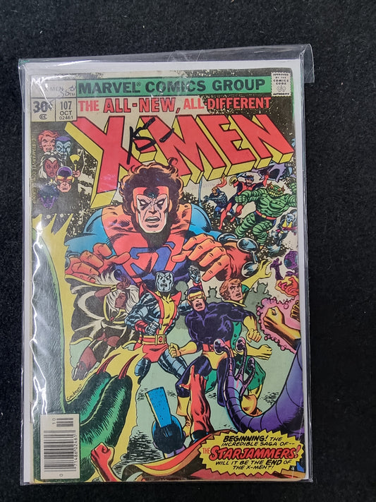 X-MEN #107 - OCT. 1977 - 1st FULL APPEARANCE OF STARJAMMERS