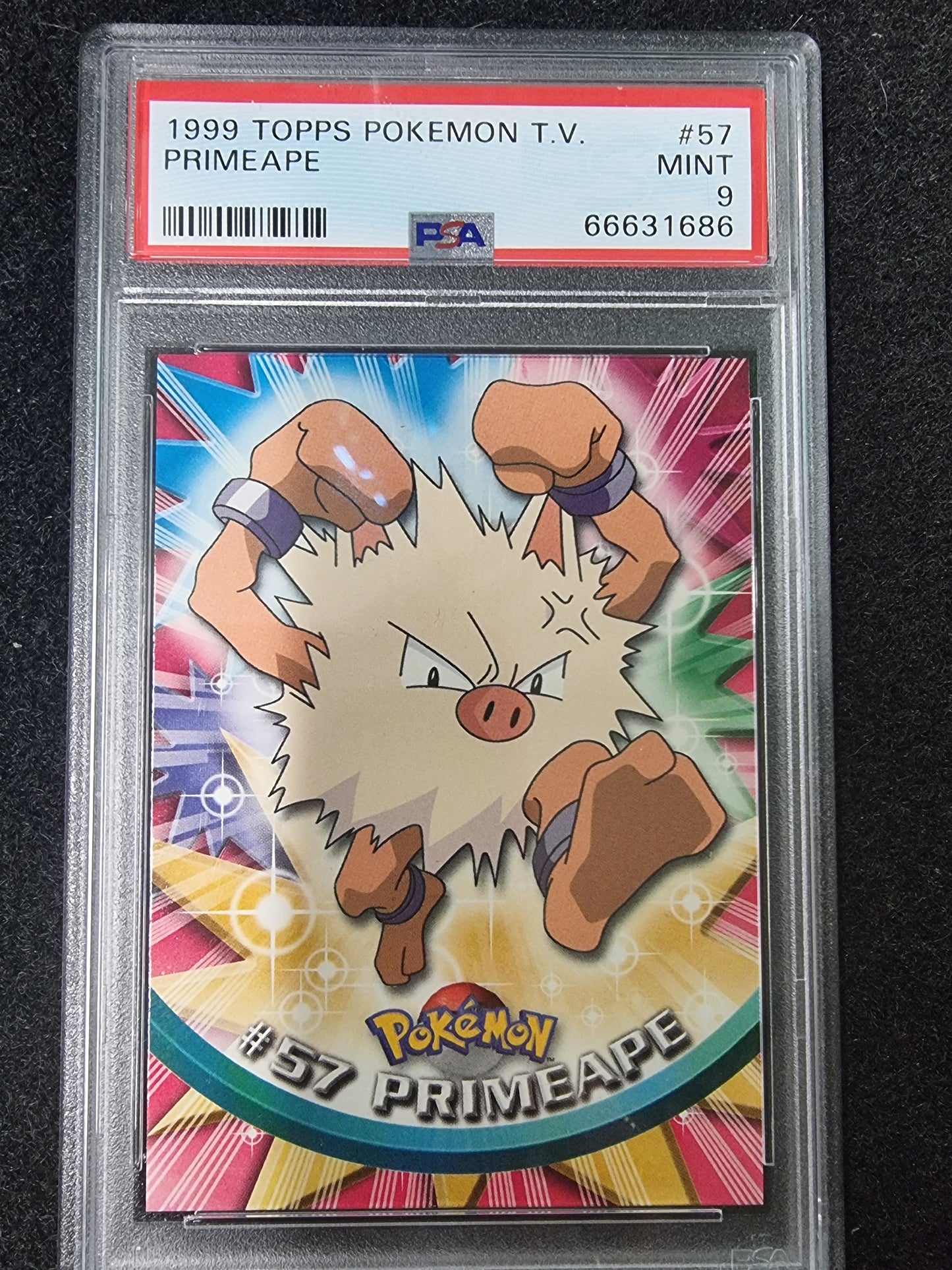 1999 Topps Pokemon Primeape PSA 9 Mint