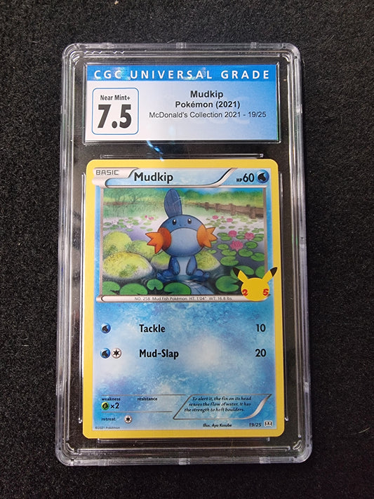 2021 Pokemon McDonald's #19 Mudkip - Holo CGC 7.5 NEAR MINT