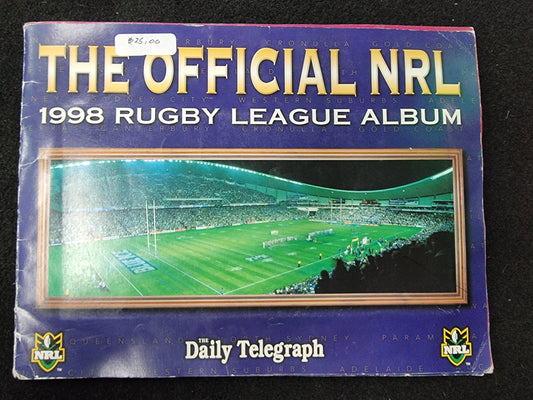 1998 NRL Telegraph set of 20 team photos and the Footy Show panel in album