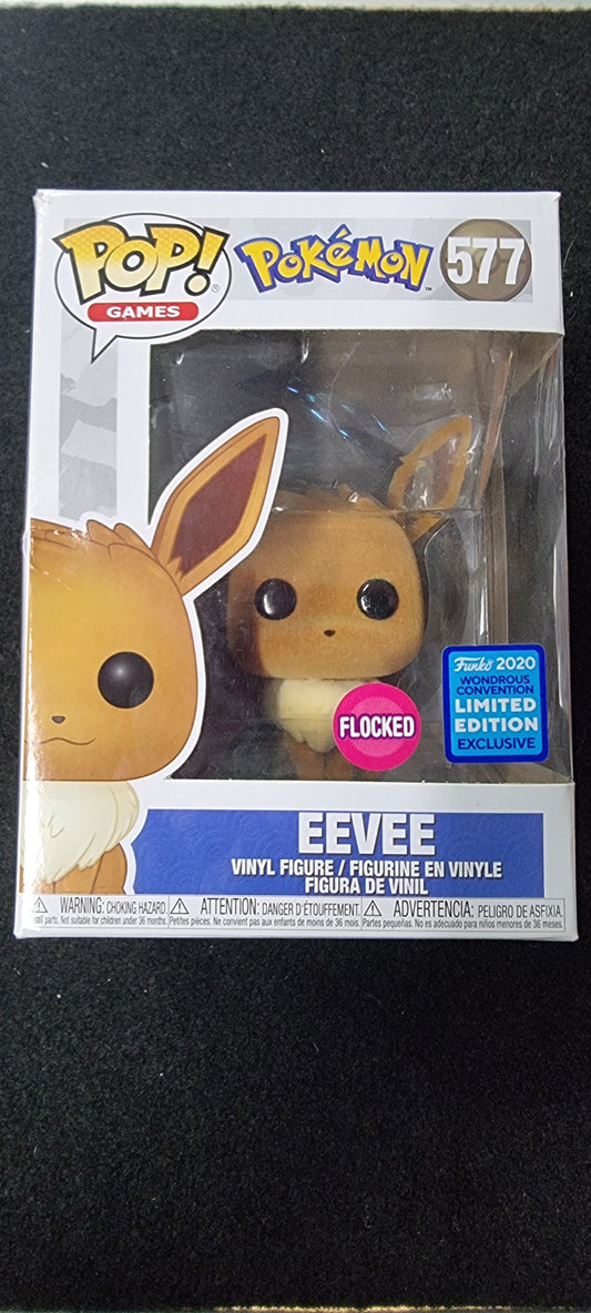 FUNKO POP POKEMON EEVEE FLOCKED LIMITED EDITION #577