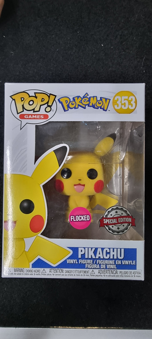 FUNKO POP POKEMON PIKACHU FLOCKED SPECIAL EDITION #353