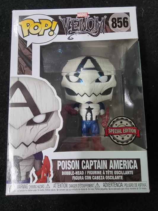 FUNKO POP MARVEL VENOM POISON CAPTAIN AMERICA SPECIAL EDITION #856