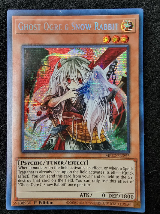 Yu-Gi-Oh TCG Ghost Ogre & Snow Rabbit - MP22-EN255 1st Ed Prismatic Secret Rare