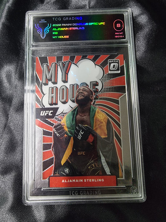 Aljamain Sterling My House Red Holo /99 UFC MMA 2022 Panini Donruss Optic #18