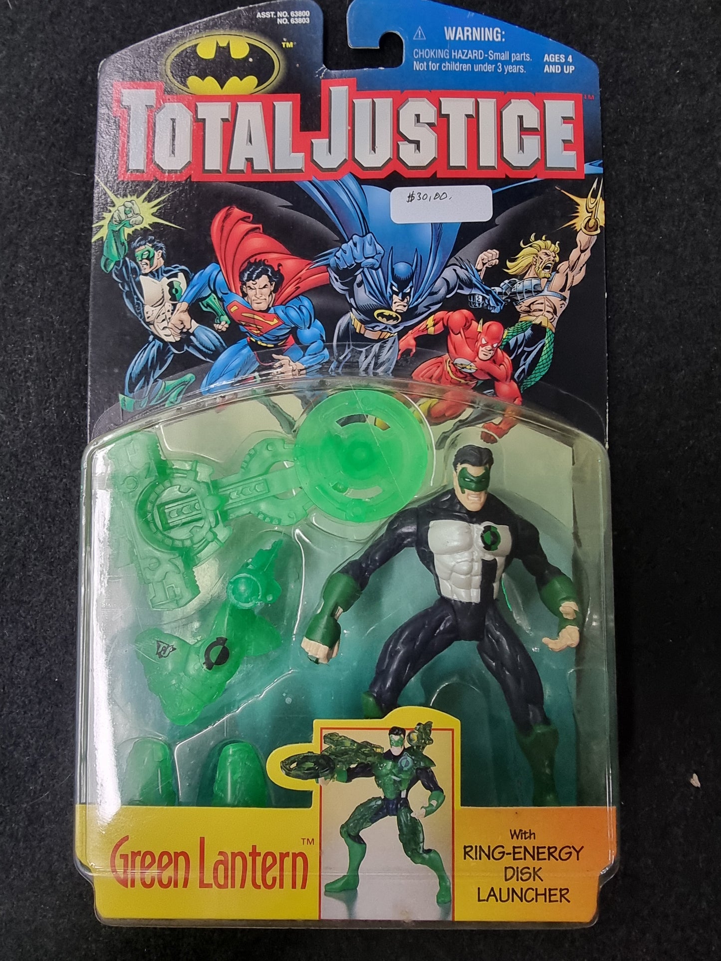 TOTAL JUSTICE GREEN LANTERN ACTION FIGURE  KENNER 1996