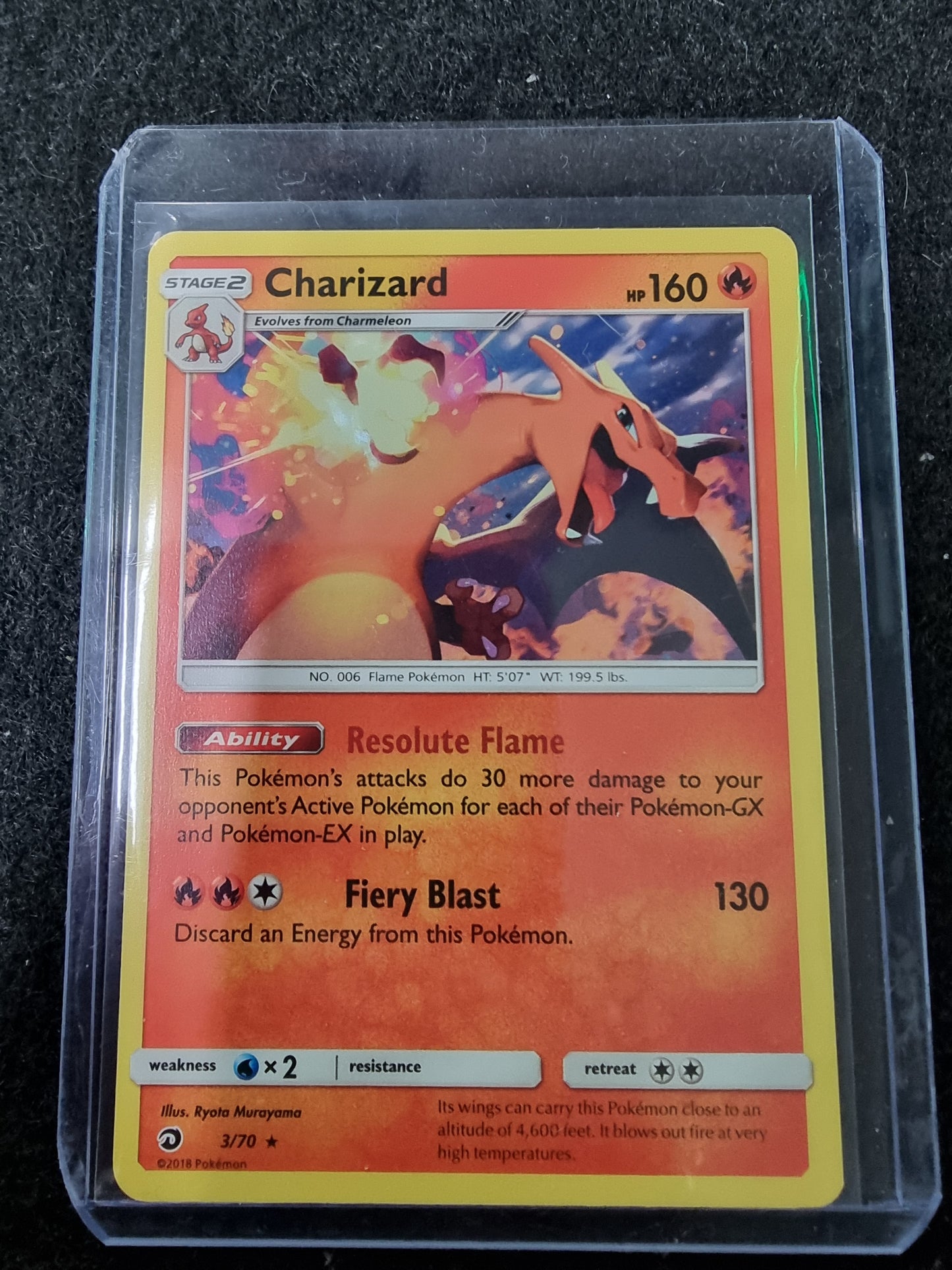 Charizard 3/70 Non Holo Rare (Theme Deck Exclusive) Dragon Majesty Pokemon Card