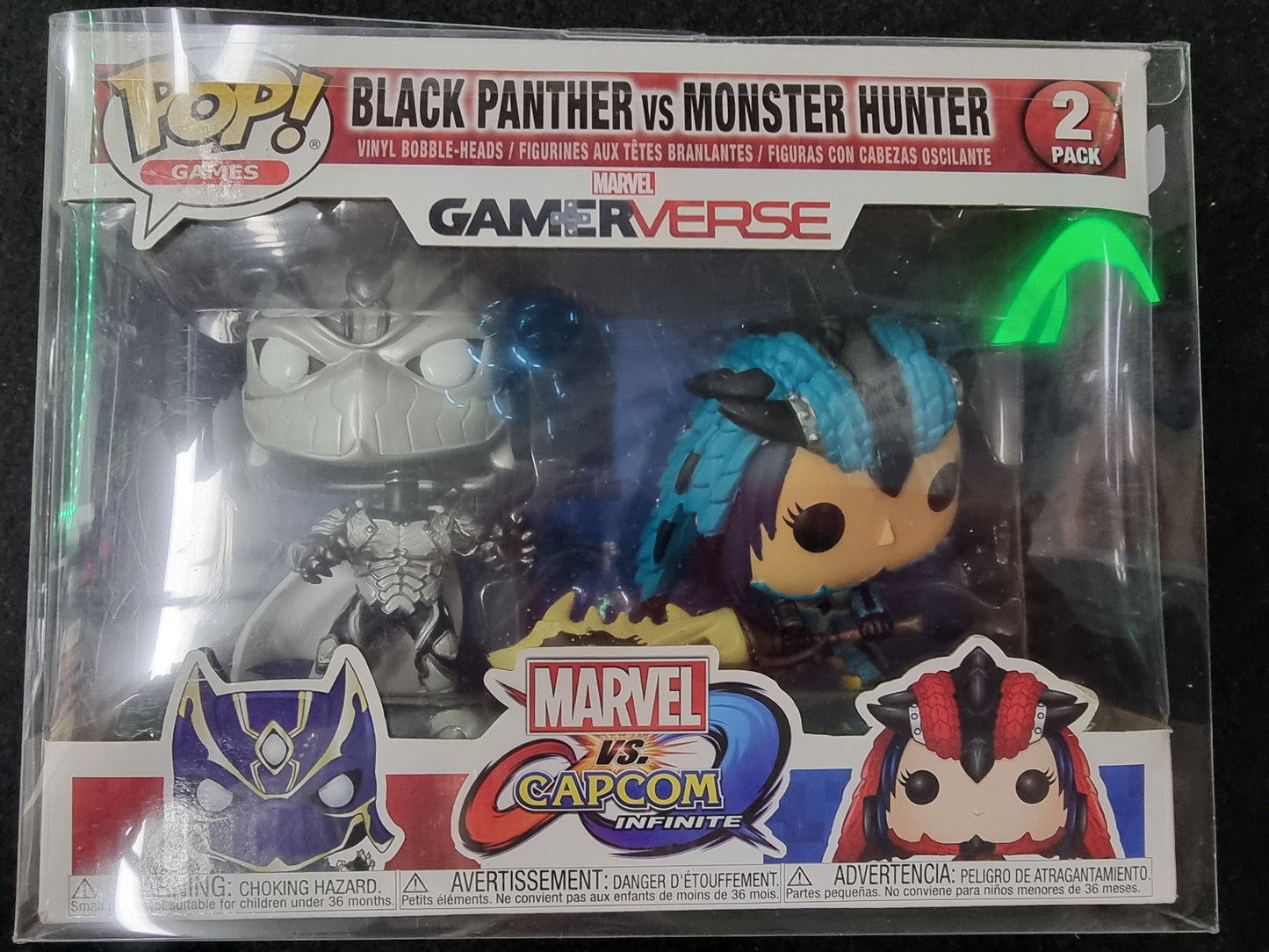 FUNKO POP MARVEL vs. CAPCOM INFINITE BLACK PANTHER vs MONSTER HUNTER 2 PACK