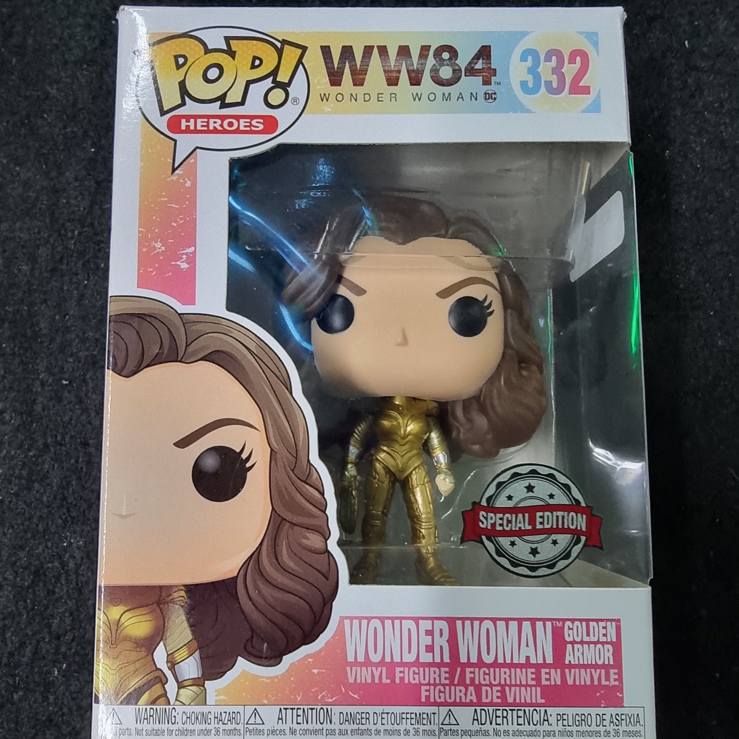 FUNKO POP WW84 WONDER WOMAN GOLDEN ARMOR SPECIAL EDITION #332