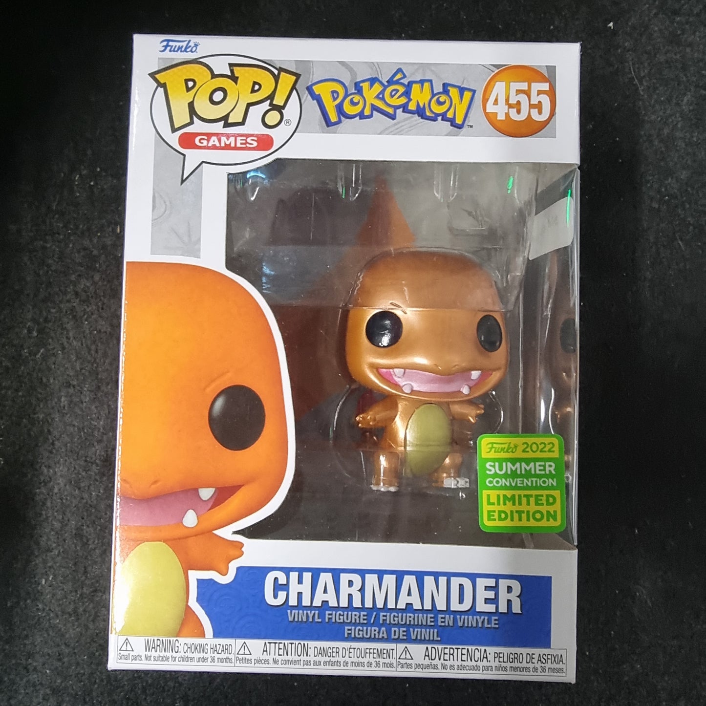 FUNKO POP POKEMON CHARMANDER #455  2022 SUMMER CONVENTION LIMITED EDITION