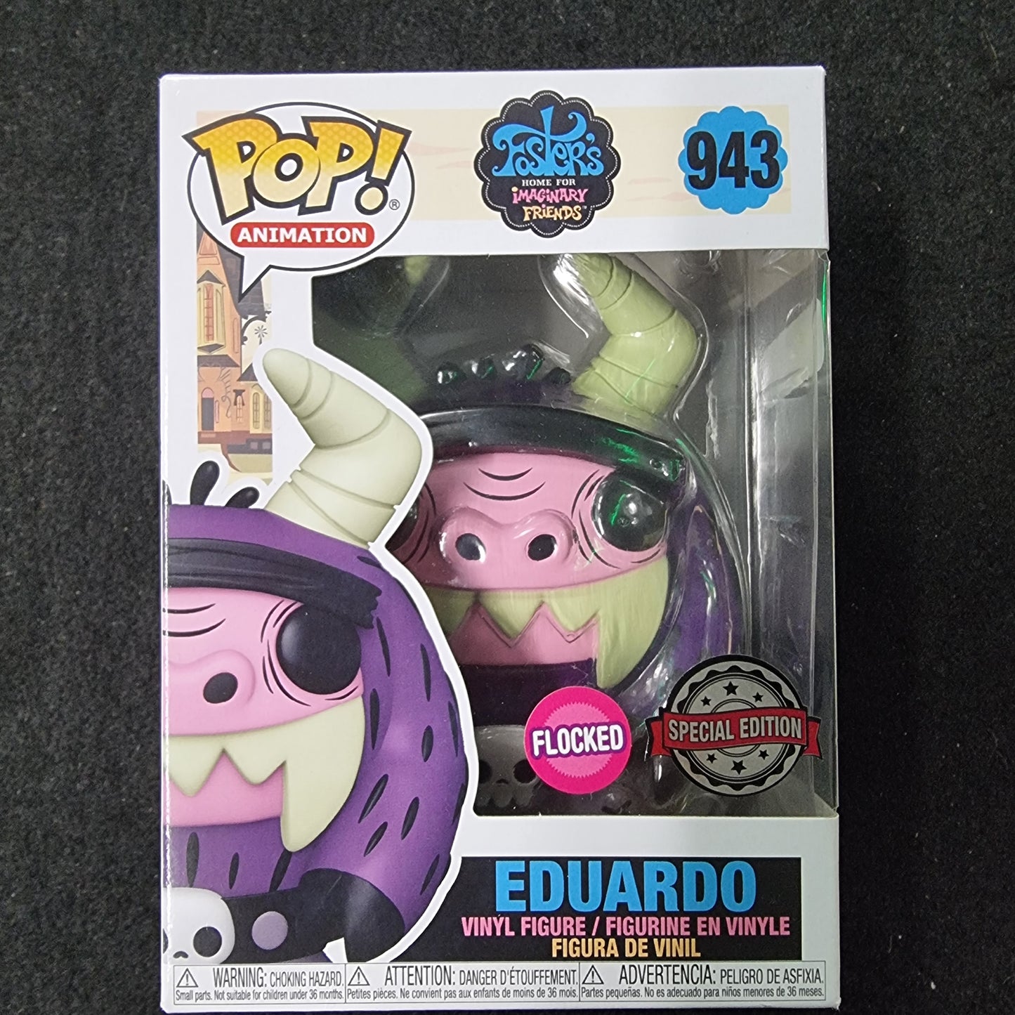 FUNKO POP FOSTER'S HOME FOR MY IMAGINARY FRIENDS EDUARDO FLOCKED SPECIAL EDITION #943