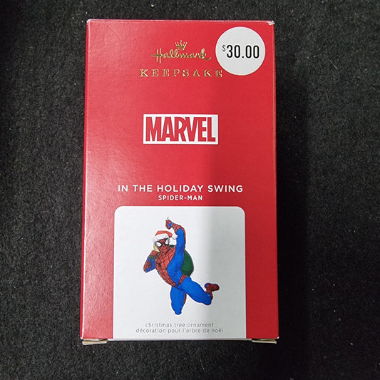 2021 Hallmark Keepsake Ornament Spider-Man In The Holiday Swing Marvel In Box