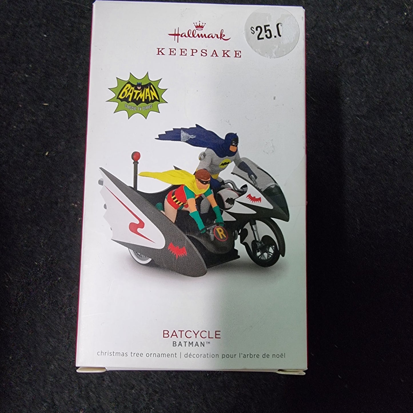 2018 Hallmark BATCYCLE Batman & Robin Motorcycle Keepsake Ornament