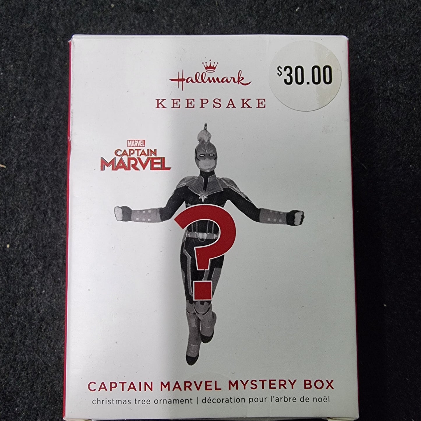 2019 Hallmark CAPTAIN MARVEL Mystery Blue-Red Teal Christmas Ornament