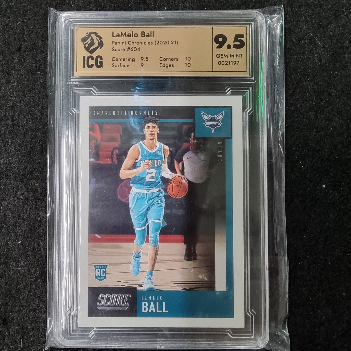 2020-21 Chronicles NBA Lamelo Ball Score Rookie Charlotte Hornets RC 9.5 GEM MINT