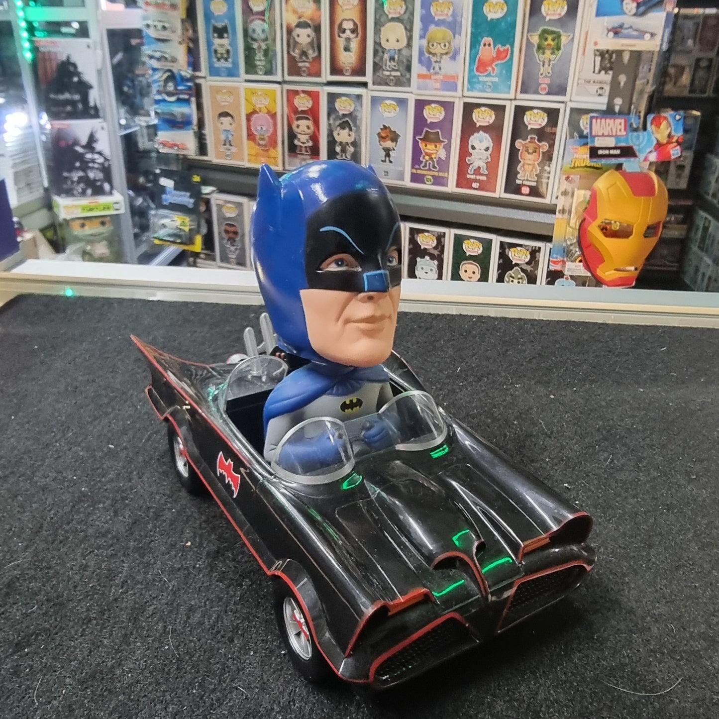 Batman in Batmobile ('66 TV show) Funko Wacky Wobbler Bobblehead