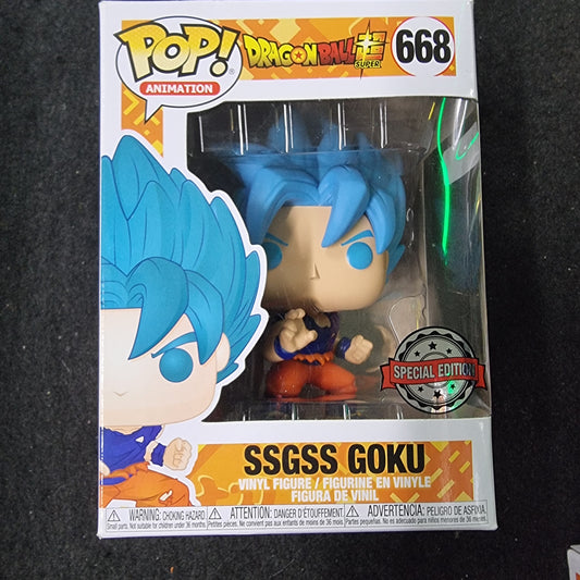 FUNKO POP DRAGONBALL Z SSGSS GOKU #668 SPECIAL EDITION