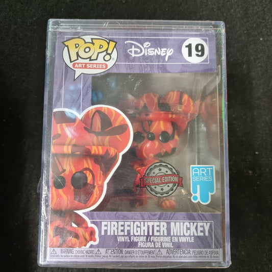 FUNKO POP DISNEY ART SERIES FIREFIGHTER MICKEY #19