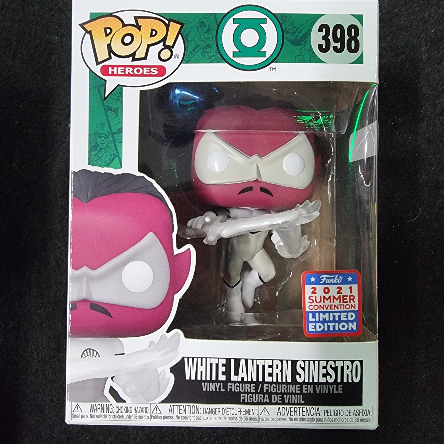 FUNKO POP GREEN LANTERN WHITE LANTERN SINESTRO 2021 SUMMER CONVENTION #398