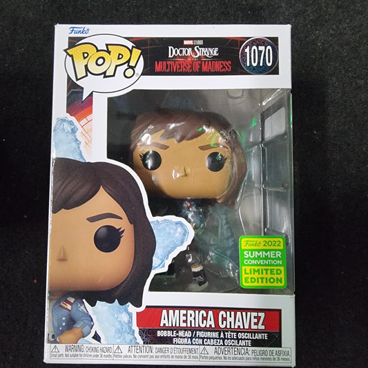 FUNKO POP MARVEL STUDIOS DOCTOR STRANGE AMERICA CHAVEZ 2022 SUMMER CONVENTION LIMITED EDITION #1070