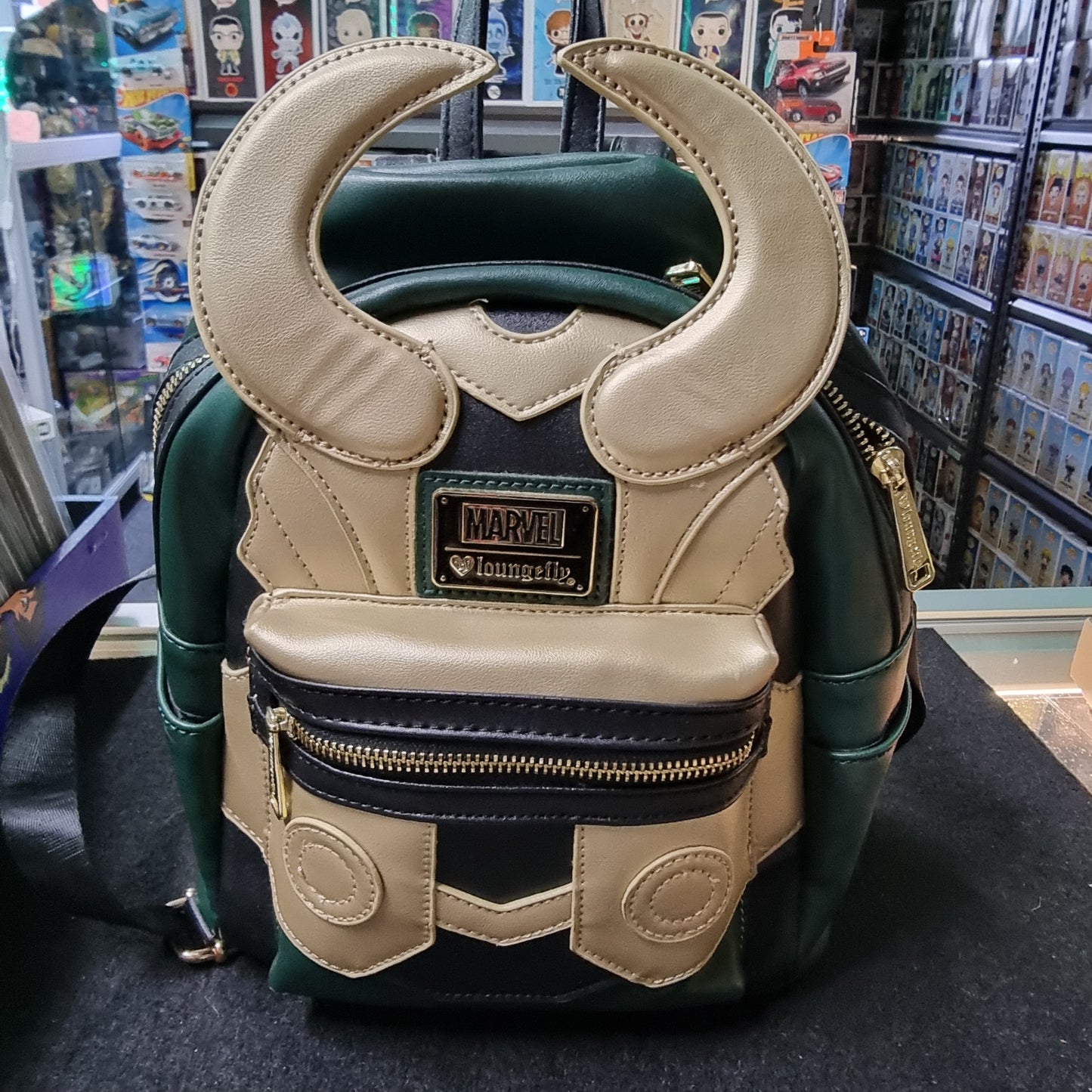 Loungefly x Loki Mini Backpack Thor God of Mischief Gold Disney Marvel