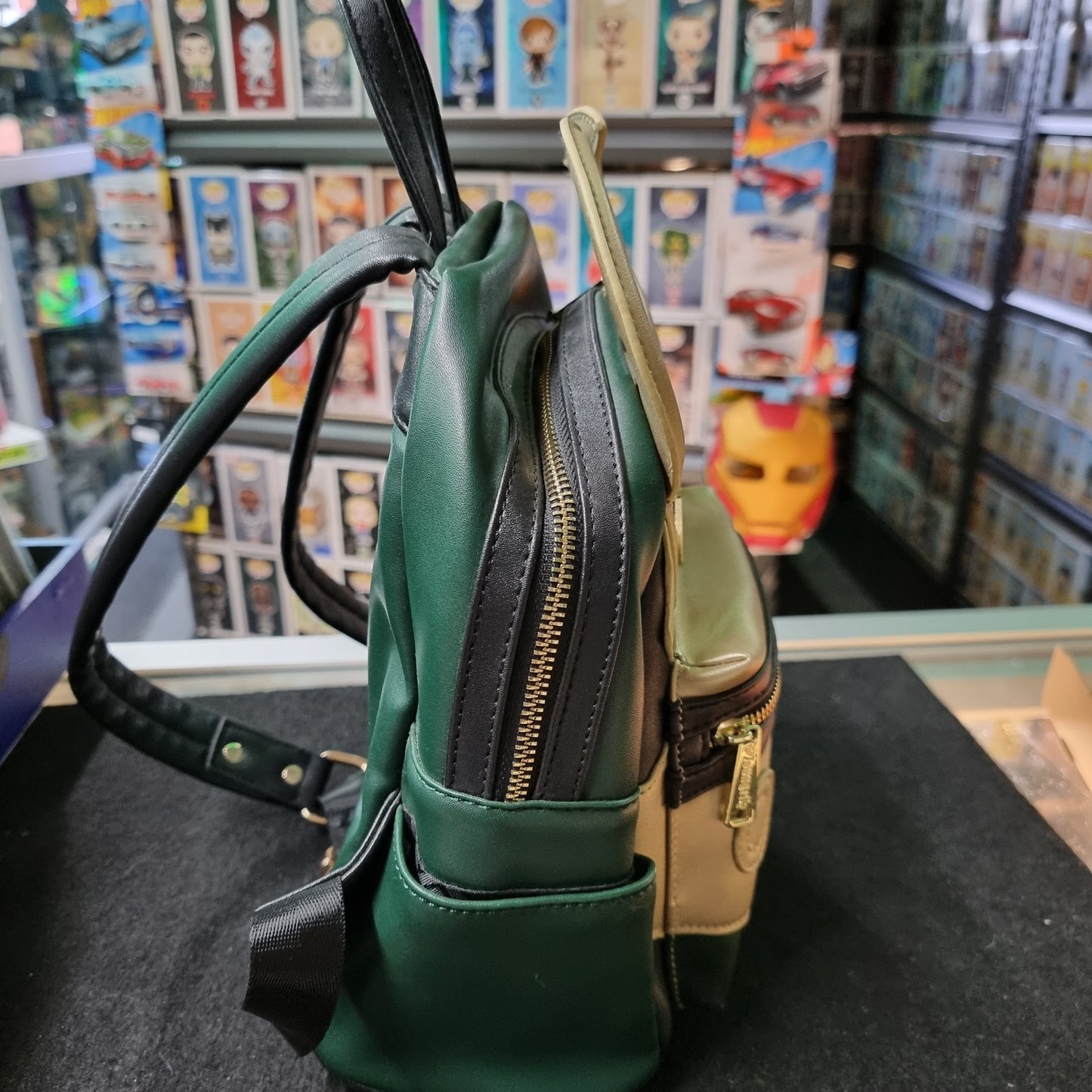 Loungefly x Loki Mini Backpack Thor God of Mischief Gold Disney Marvel