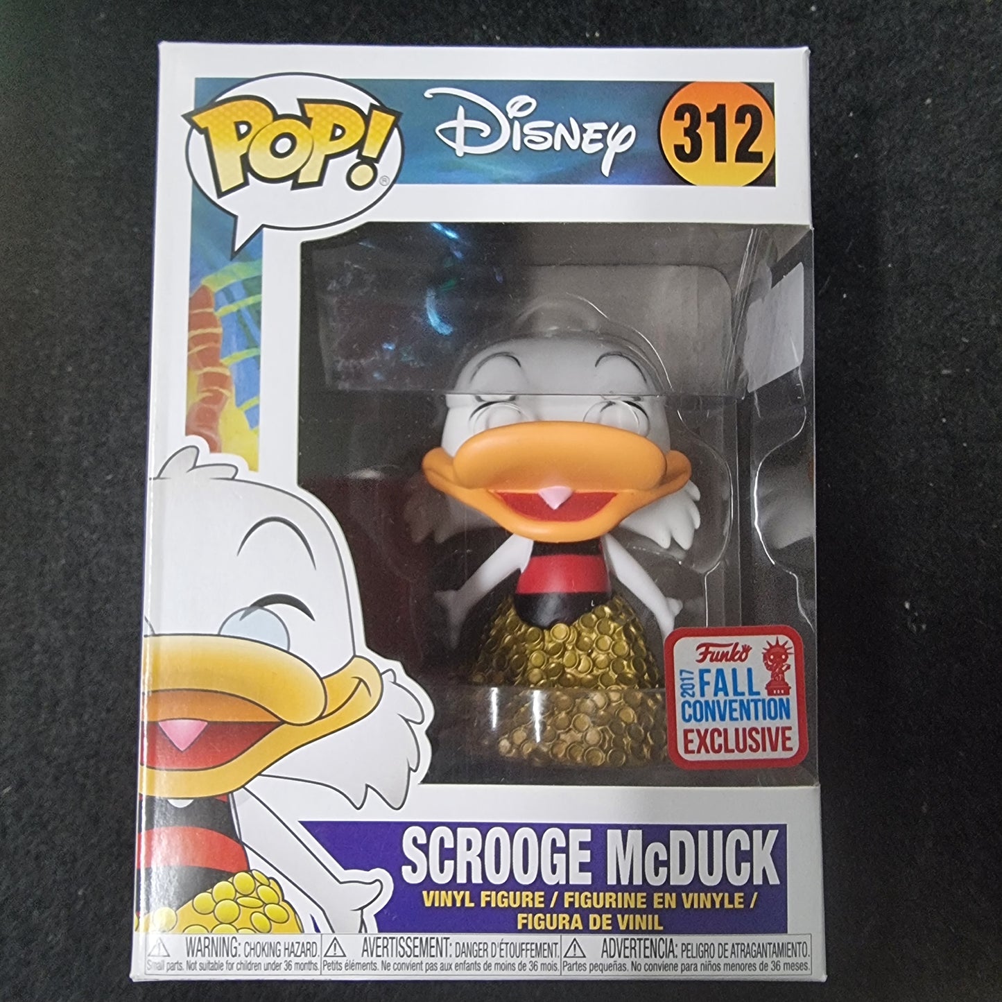 FUNKO POP DISNEY SCROOGE McDUCK 2017 FALL CONVENTION EXCLUSIVE #312