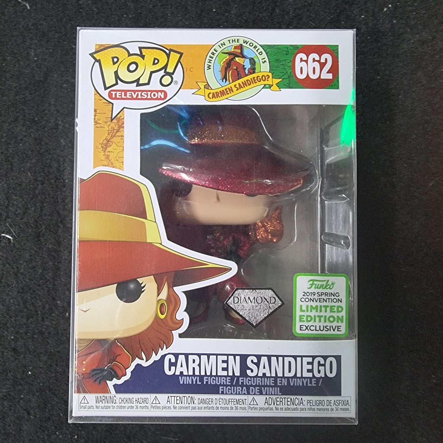 FUNKO POP CARMEN SANDIEGO DIAMOND COLLECTION 2019 SPING CONVENTION #662