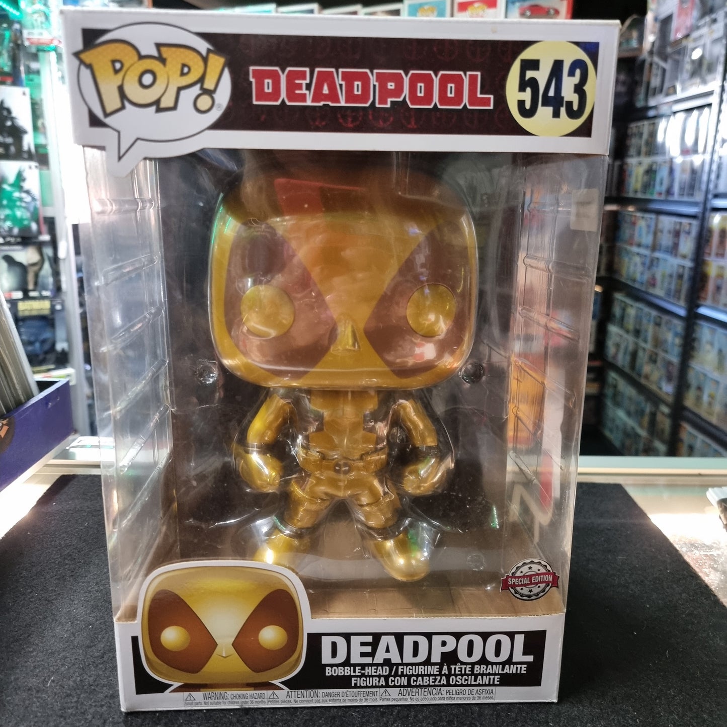 Funko Pop! Heroes - Deadpool (Gold) (Metallic) (10 inch) Vinyl Figure