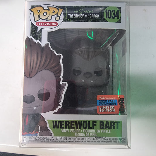 FUNKO POP THE SIMPSON TREEHOUSE OF HORROR WEREWOLF BART 2020 FALL CONVENTION #1034