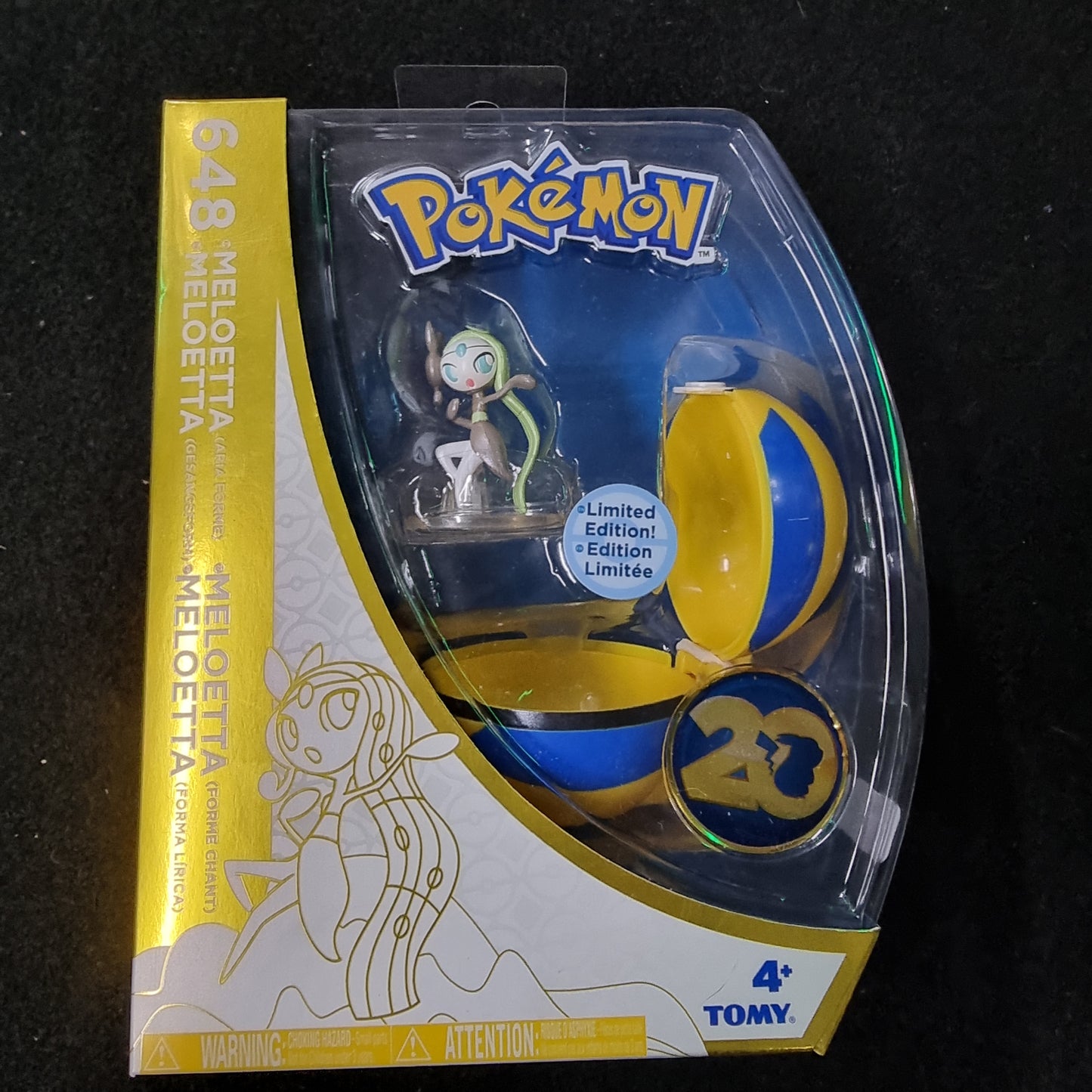 Pokemon 20th Anniversary MELOETTA 648 Limited Edition Tomy Pokeball Figure Set