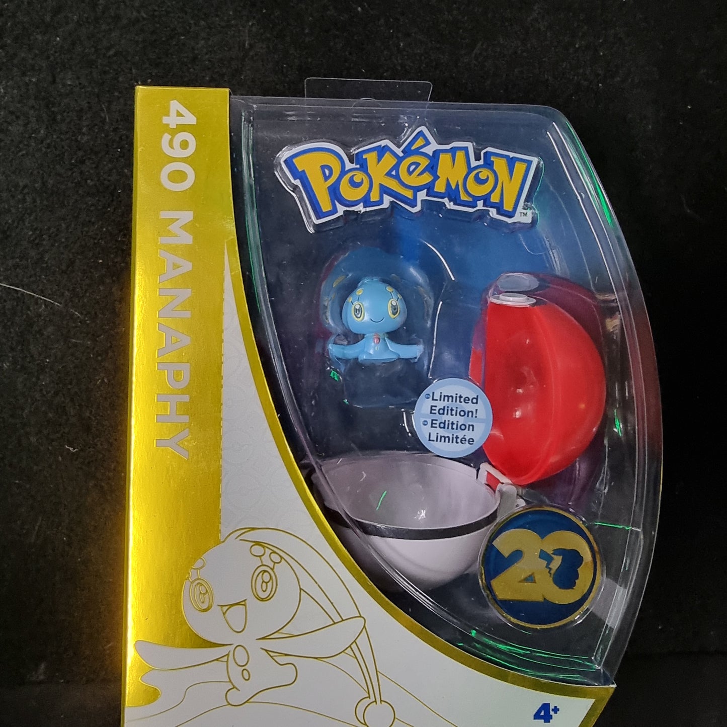 POKÉMON Limited Edition 20th Anniversary Manaphy Figure w/ Pokeball #490