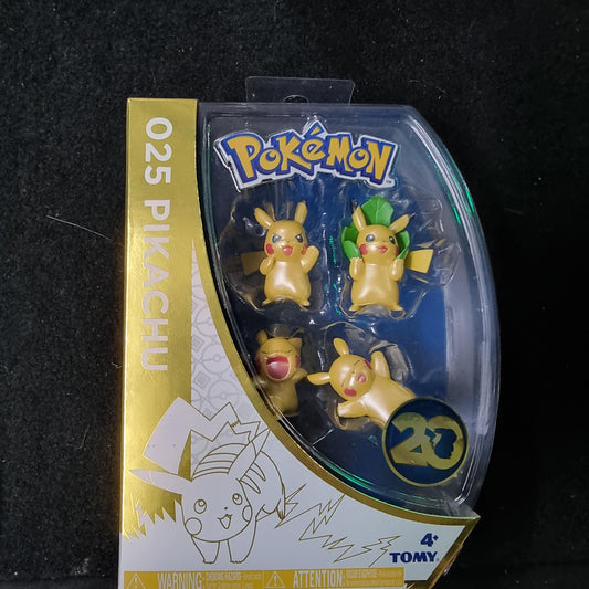 Pokemon 025 Pikachu 20th Anniversary 4 Figure Set Tomy 2016