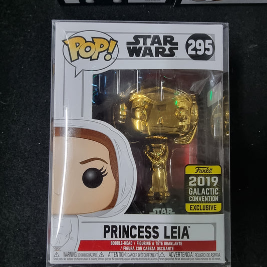 FUNKO POP STAR WAR PRINCESS LEIA 2019 GALACTIC CONVENTION EXCLUSIVE #295