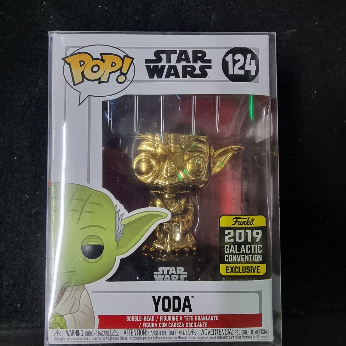 FUNKO POP STAR WAR YODA 2019 GALACTIC CONVENTION EXCLUSIVE #124