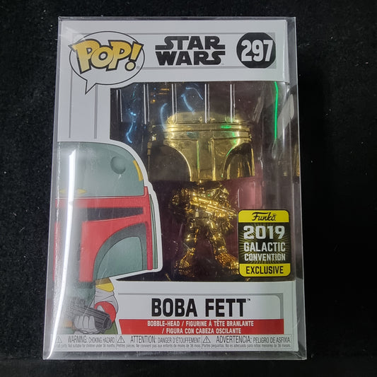 FUNKO POP STAR WAR BOBA FETT 2019 GALACTIC CONVENTION EXCLUSIVE #297