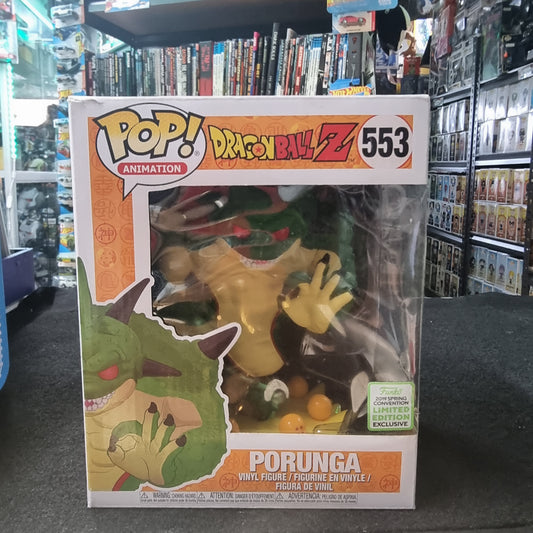 FUNKO POP DRAGON BALL Z PORUNGA 219 SPRING CONVENTION LIMITED EDITION EXCLUSIVE #553