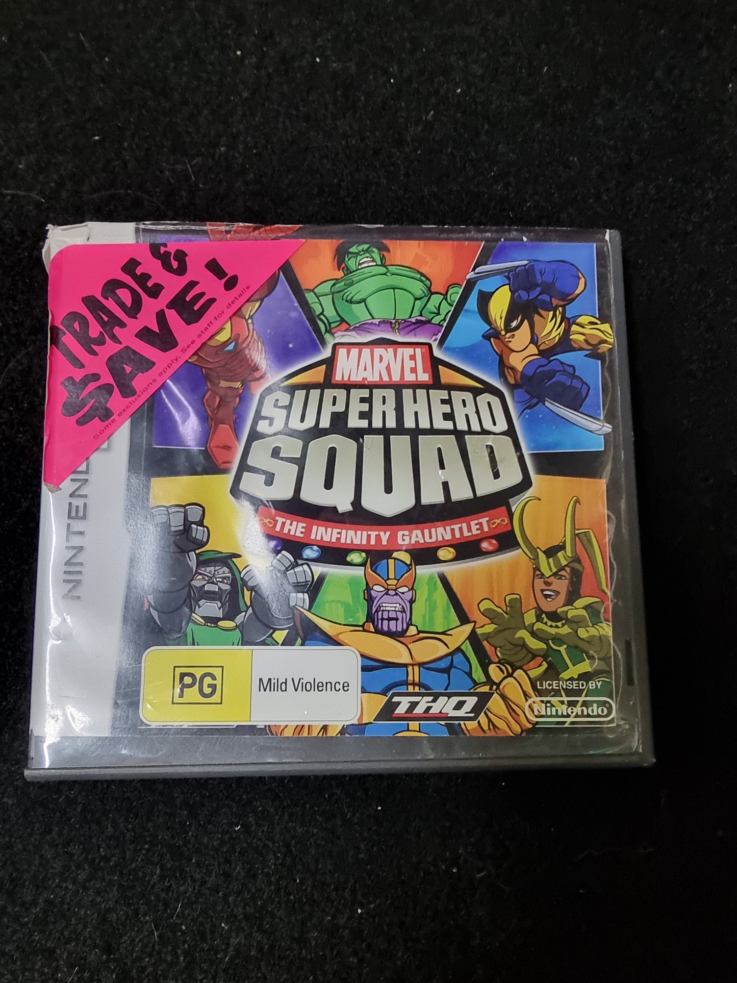 NINTENDO DS MARVEL SUPER HERO SQUAD THE INFINITY GAUNTLET