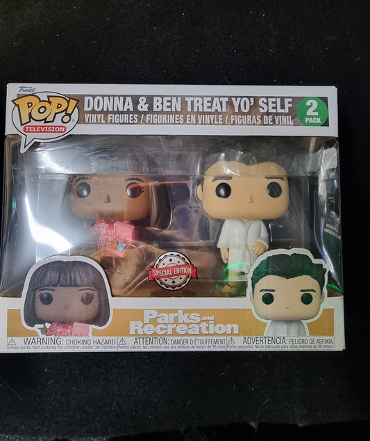 FUNKO POP PARKS AND RECREATION DONNA & BEN TREAT YO' SELF 2 PACK