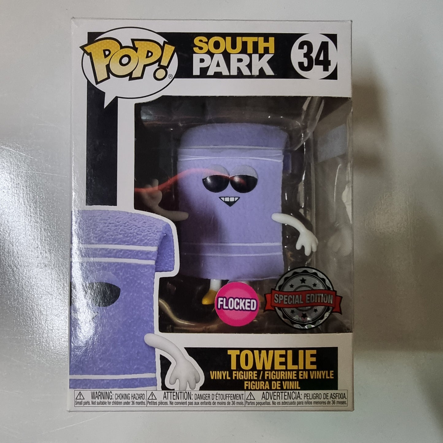 FUNKO POP SOUTH PARK TOWELIE #34 SPECIAL EDITION FLOCKED