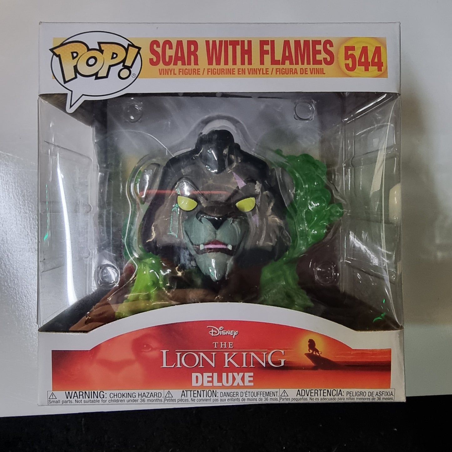 FUNKO POP THE LION KING DELUXE SCAR WITH FLAMES #544