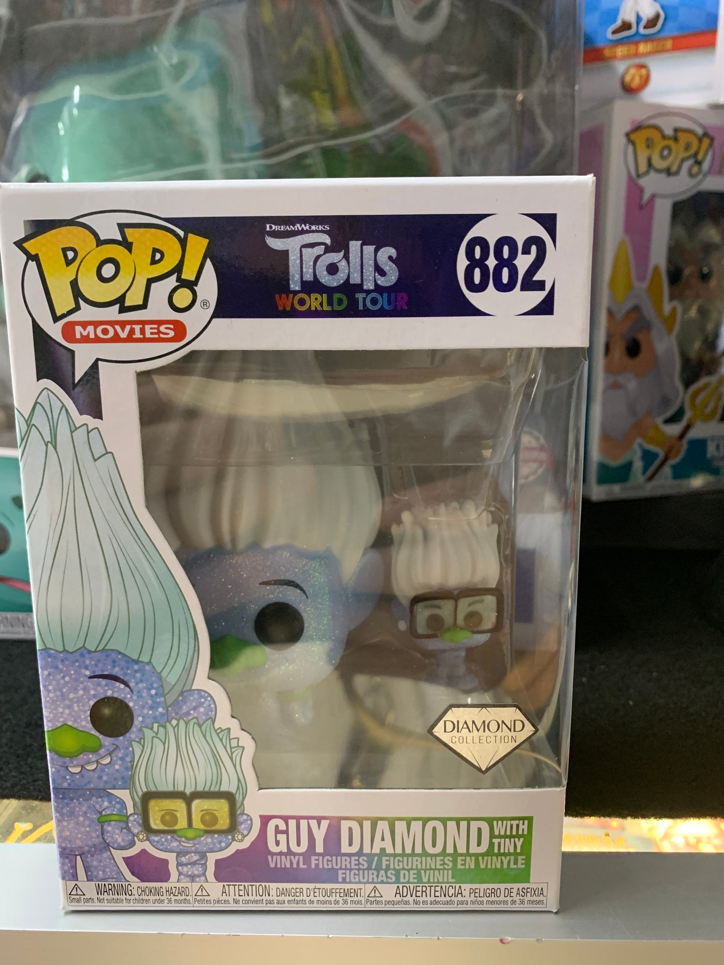 Pop funko trolls world tour guy diamond